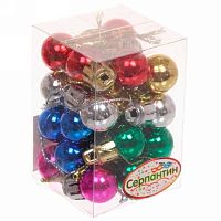 Игрушка ел. "Шар  2см" (24шт) "Глянец" 201-1069 микс