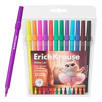 Фломастеры 12цв. EK "Prima Cat" 65028 футляр,е/подвес