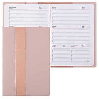 Еженедельник н/д  А5  73л. Fiorenzo кож.зам. "Notes. Бежевый" 253101 ляссе,отстроч.,крепл.д/ручки