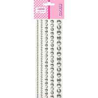 Стразы декор. самокл. deVENTE 8002559 серебристые,акрил.,кругл.,5разм.,130шт