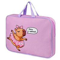 Сумка-планшет А4+ ФЕНИКС "Капибара летит" 72393 с расш.7см,1отд.,на молн.,водоотт.ткань