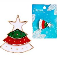 Брошь "Новогодняя Коллекция - Ёлочка" 545-239