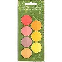 Набор самокл. этикеток-закладок deVENTE 28*28мм,7цв.*20л. "sigNATURE" 2011518 розовые,п/прозр.,пл.