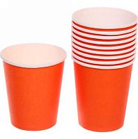 Стакан бум. "Оранжевый" 200мл (10шт) 863-171