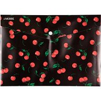 Папка-конверт на кнопке А4 deVENTE "MooreCafe" 3079608 непрозр.с рис.,пластик.180мкм