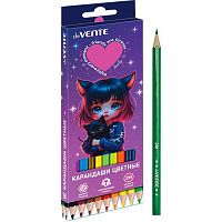 Карандаши 18цв. deVENTE "Friends Forever" 5023623 шестигр.,2М,гриф.2,8мм,к/к