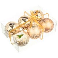Игрушка ел. "Шар" 8см (6шт) Коллекция Red&Gold" 858-139