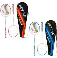 Бадминтон K-232 250-0654 2металл.ракетки 65см,чехол синий,оранжевый