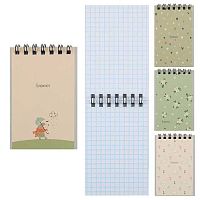 Блокнот А7  40л. Проф-Пресс спираль "Уютный дизайн" Б40-6379 клетка,мел.карт.