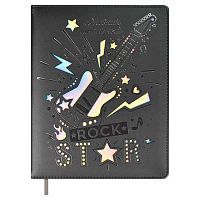 Дневник 1-11кл. ФЕНИКС тв.обл. "Гитара" 62162 кож.зам."Софт-тач металлик",поролон,перф.,голограф.