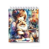 Артбук 166*175мм  80л. SVETOCH спираль "Котячья нежность"  А231 (01614) жёстк.подл.,белый,100г/м2