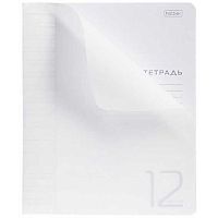 Тетрадь 12л. (кос.лин.) ХАТ пластик.обл. "Белая"