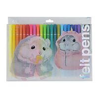 Фломастеры 24цв. BV "Cute Friends. Хомяки" 32-0026/01 вент.колп.,пластик./к