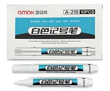 Маркер перм. INTELLIGENT MK-4 белый,конич.,3мм