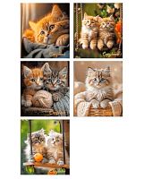 Тетрадь 48л. (клетка) МАЯК "Котята 2" Т548 K1/KEN мел.карт.,лак,асс.