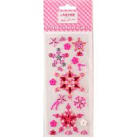 Стразы декор. самокл. deVENTE "Звёзды" 8004015 акриловые,ассорти,карточка 7,5*18см