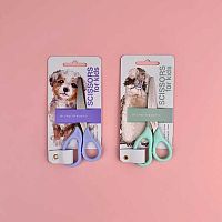 Ножницы детск. 13,7см BV "CuteFriends" 60-0033/05 закругл.,эргоном.ручки